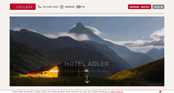 Desktop Screenshot of hoteladler.at