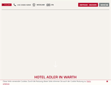 Tablet Screenshot of hoteladler.at