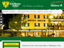 Tablet Screenshot of hoteladler.com